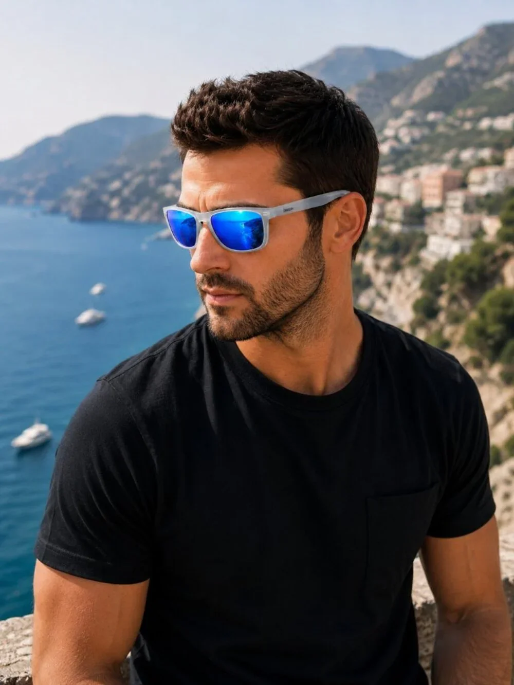 Dragon Alliance DRS1002 060 Clear Blue Lenses Polarized Sunglasses New Mirror